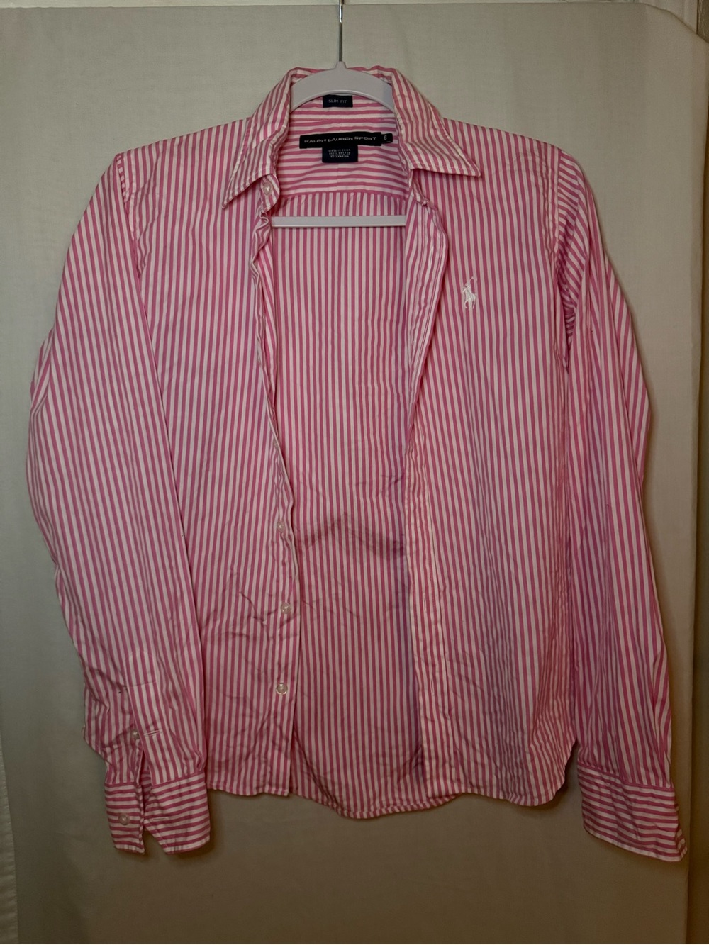 Ralph Lauren women’s Pink Stripe Button-Down Shirt